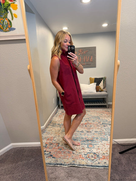 Ruby Crimson Shift Dress