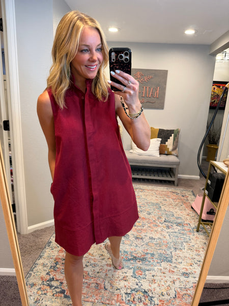 Ruby Crimson Shift Dress