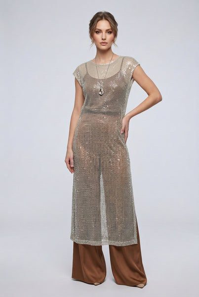 Kate Overlay Sequin Dress