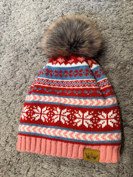 Sami Pink Winter Hat