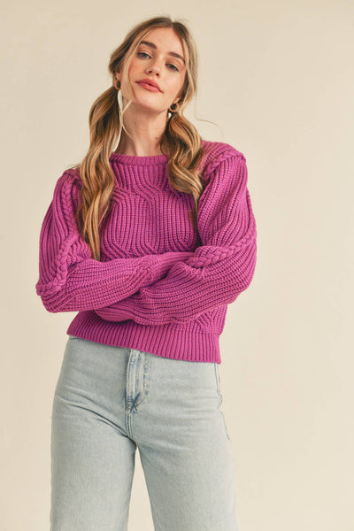 Katie Braided Cable Knit Sweater