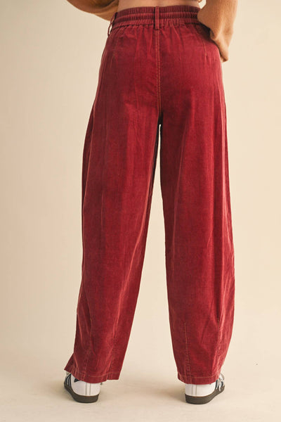 Tansy Washed Corduroy Barrel Pants