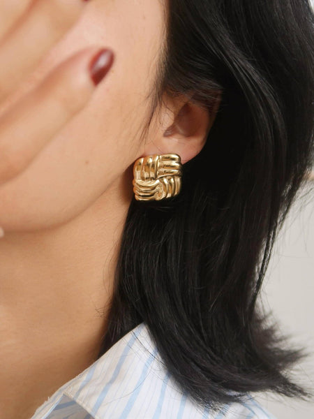 Luella Textured Knot Stud Earring