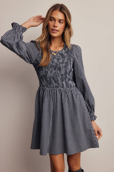 Nora Smocked Gingham Dress