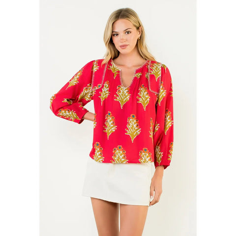 Sophia Stitched Detailed Top