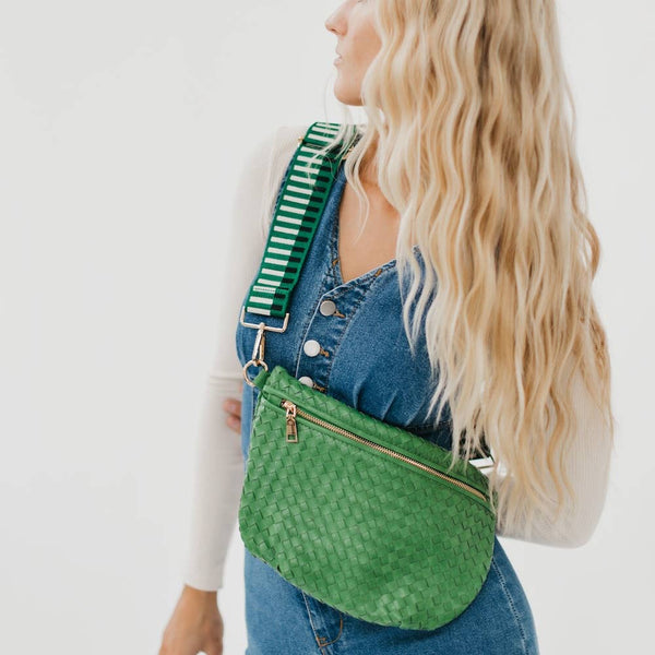 Woven Bum Bag (Green, Checkered, Black, Cream)