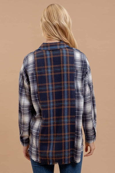 Wells Plaid Patchwork Shirt