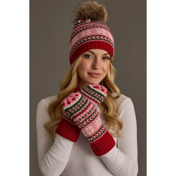 Sami Pink Winter Hat