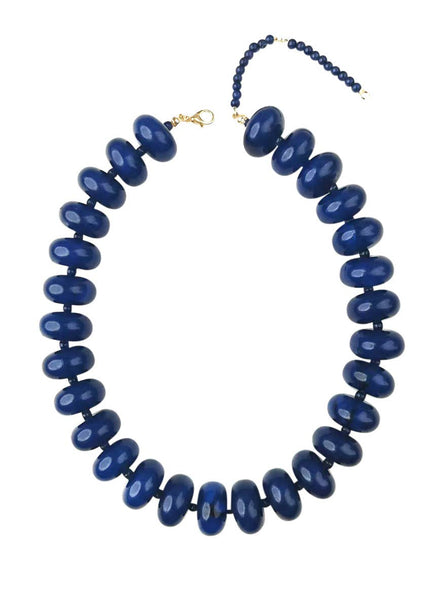 Bailey Chunky Beaded Necklace (Red, Green or Navy)