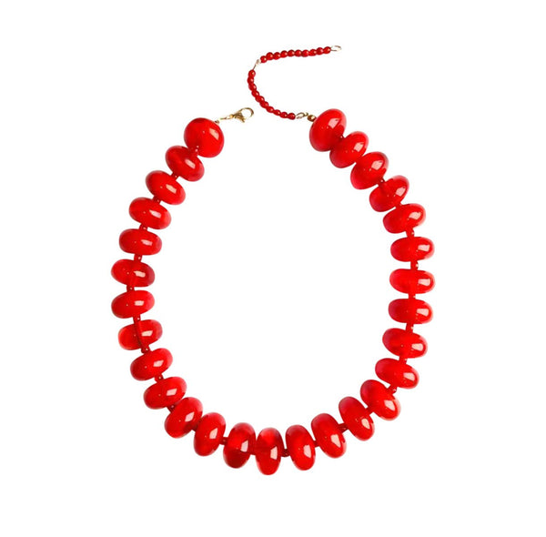Bailey Chunky Beaded Necklace (Red, Green or Navy)