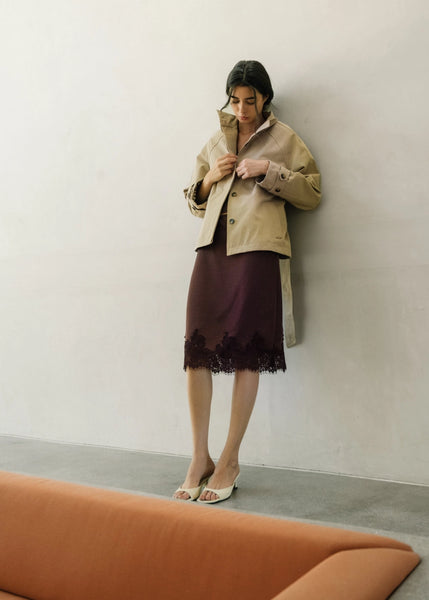 Olivia Funnel Neck Trench Coat