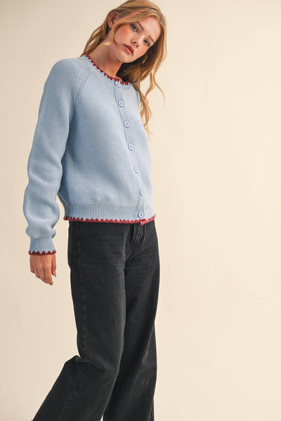 Nova Contrast Stitch Cardigan