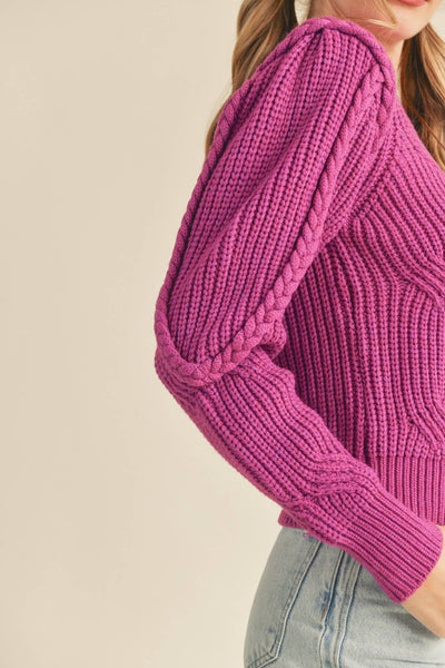 Katie Braided Cable Knit Sweater