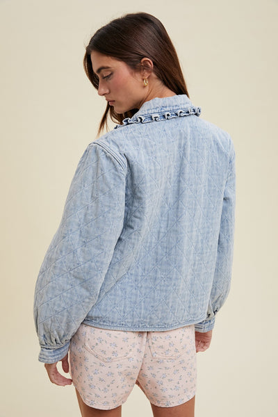 Poppy Quilted Denim Jacket