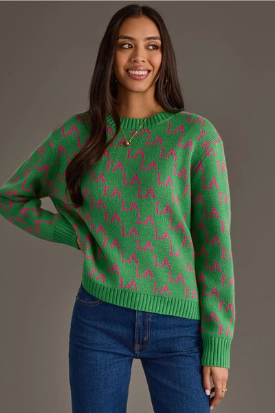 FaLaLa Green Holiday Sweater