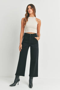 Henley Black Wide Leg Jeans