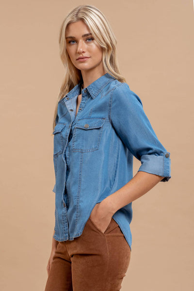 Olivia Chambray Button Down