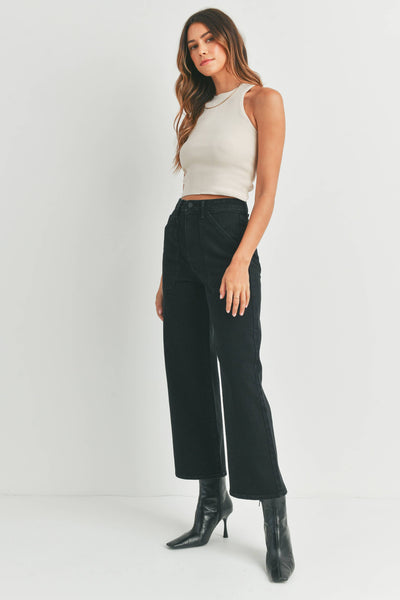 Henley Black Wide Leg Jeans