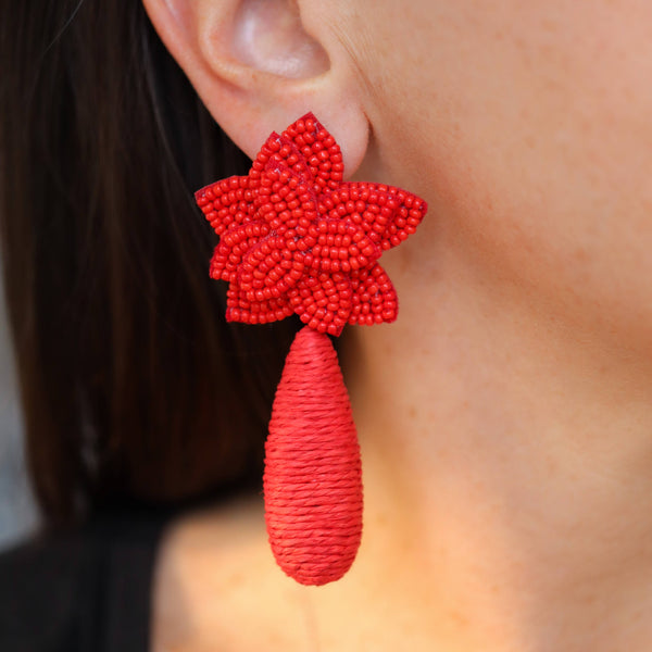 Ruby Flora Dangle Earrings