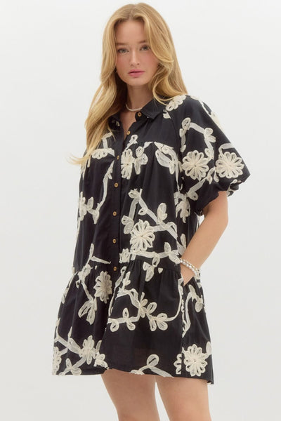 Rylee Textured Floral Dress