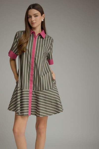Alice Contrast Striped Dress