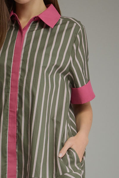 Alice Contrast Striped Dress