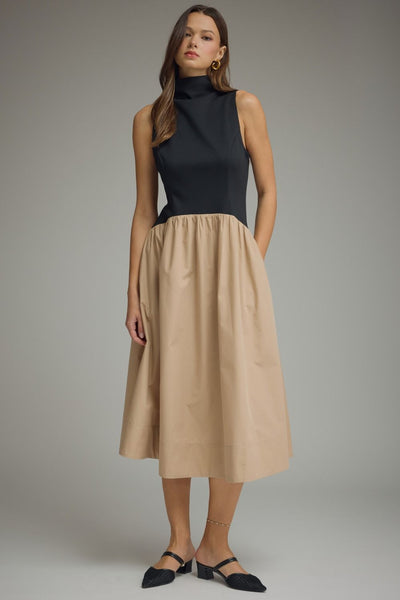 Clara Two-Tone Midi Dress