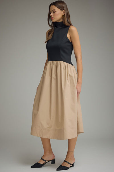 Clara Two-Tone Midi Dress