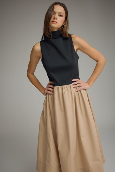 Clara Two-Tone Midi Dress