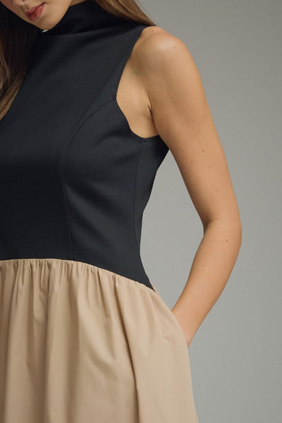 Clara Two-Tone Midi Dress