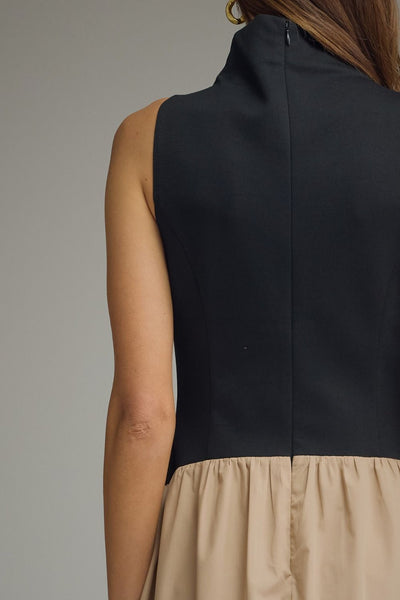 Clara Two-Tone Midi Dress