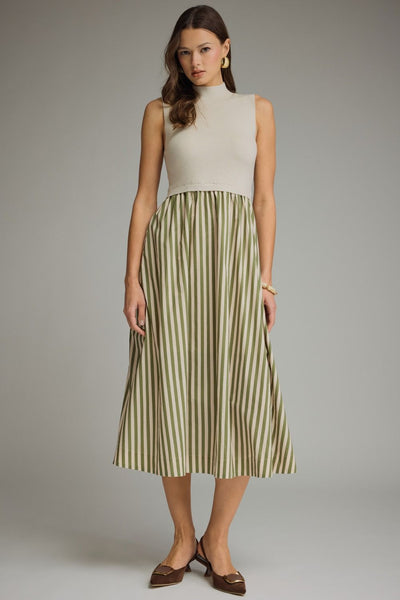 Isla Ecru Stripe Dress