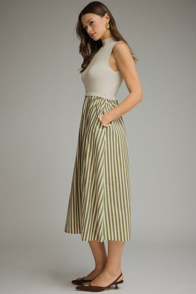 Isla Ecru Stripe Dress