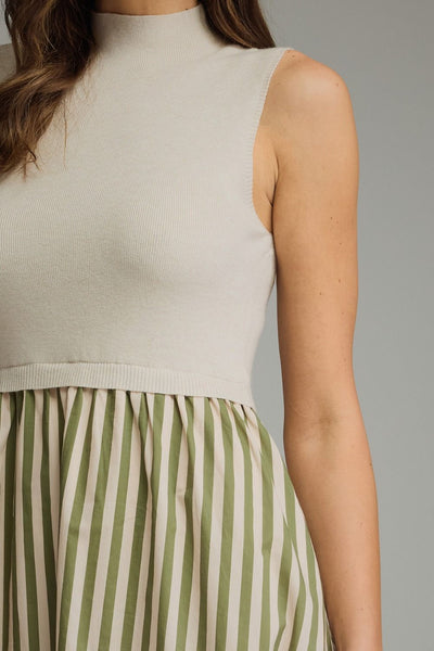 Isla Ecru Stripe Dress