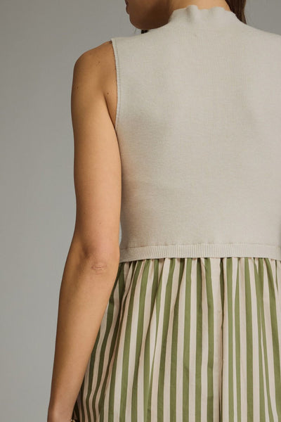 Isla Ecru Stripe Dress