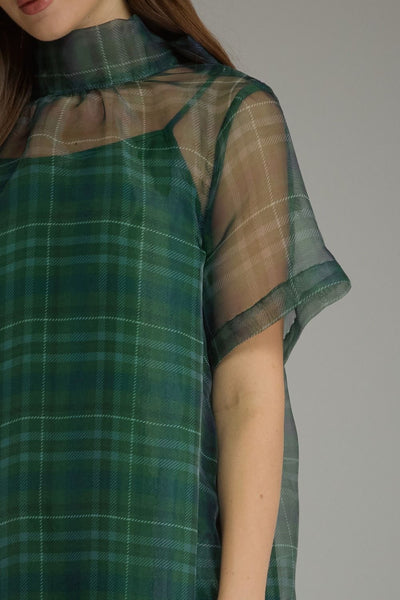 Willow Green Sheer Layered Dress
