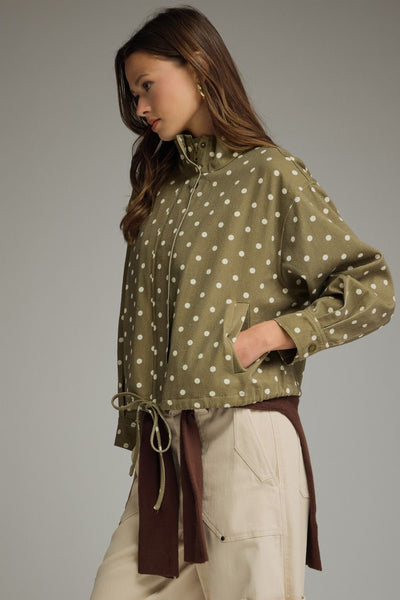 Olive Polka Dot Jacket