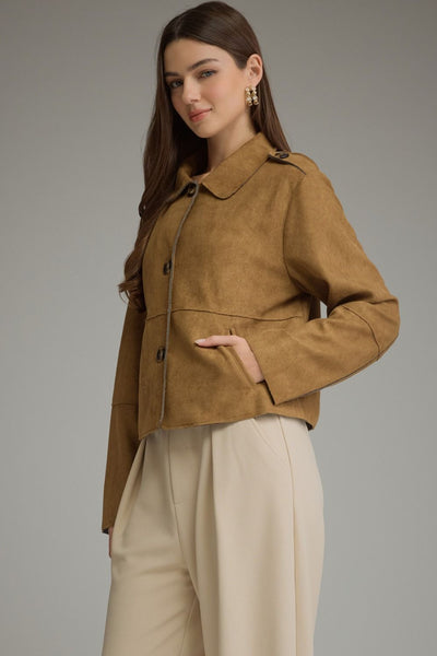 Ava Suede Cropped Jacket