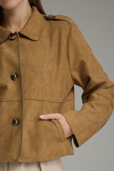 Ava Suede Cropped Jacket