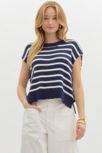 Blaise Short Sleeve Knit Top