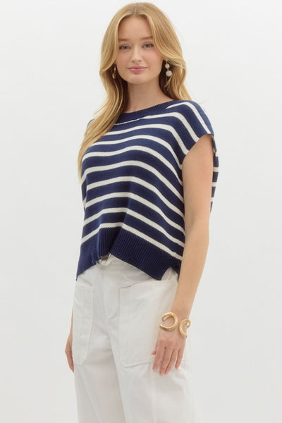 Blaise Short Sleeve Knit Top