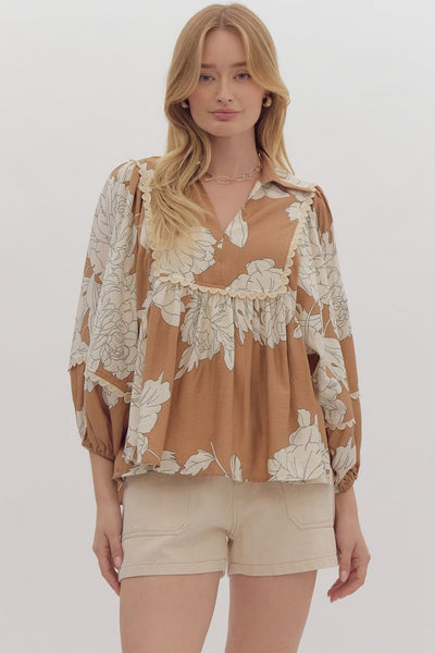 Salma Scalloped Trim Top