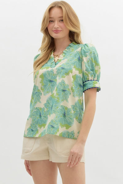 Celia Floral Print Top