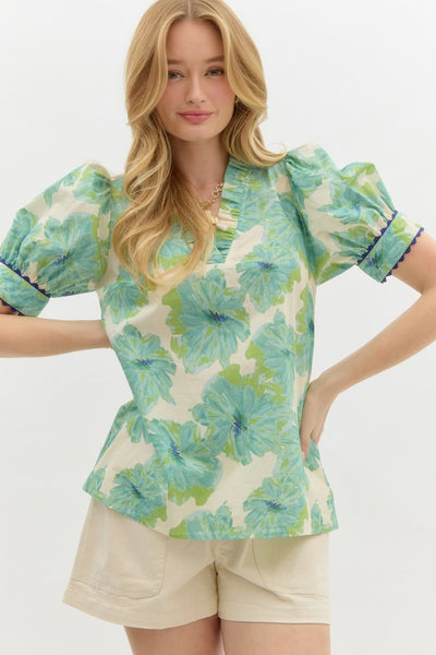 Celia Floral Print Top