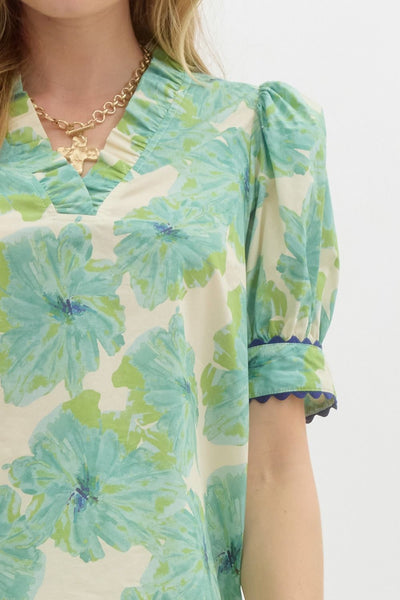 Celia Floral Print Top