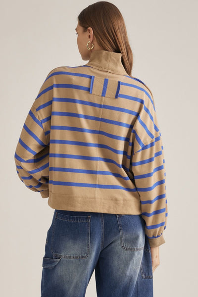 Quinn Camel Striped Sweater
