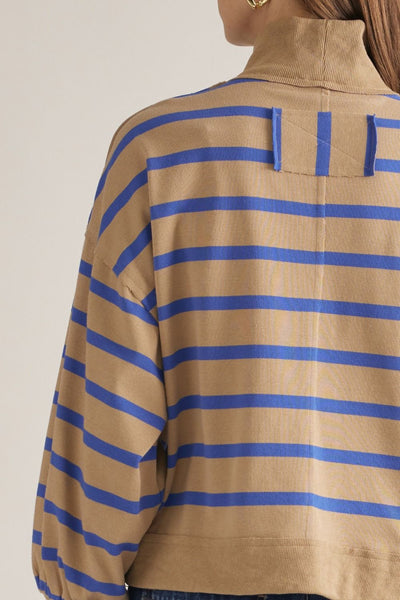 Quinn Camel Striped Sweater