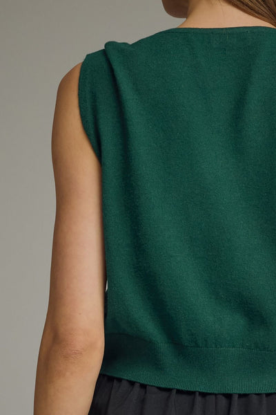 Dahlia Brooch Sleeveless Top