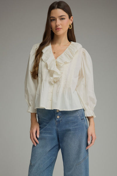 Elenor Ruffle Collar Top
