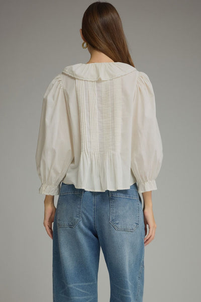 Elenor Ruffle Collar Top